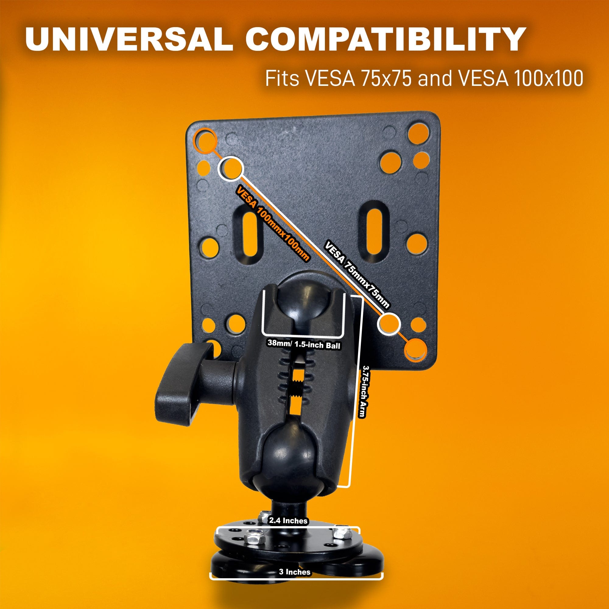 iBOLT VESA 100x100 triMag Magnetic Monitor Mount