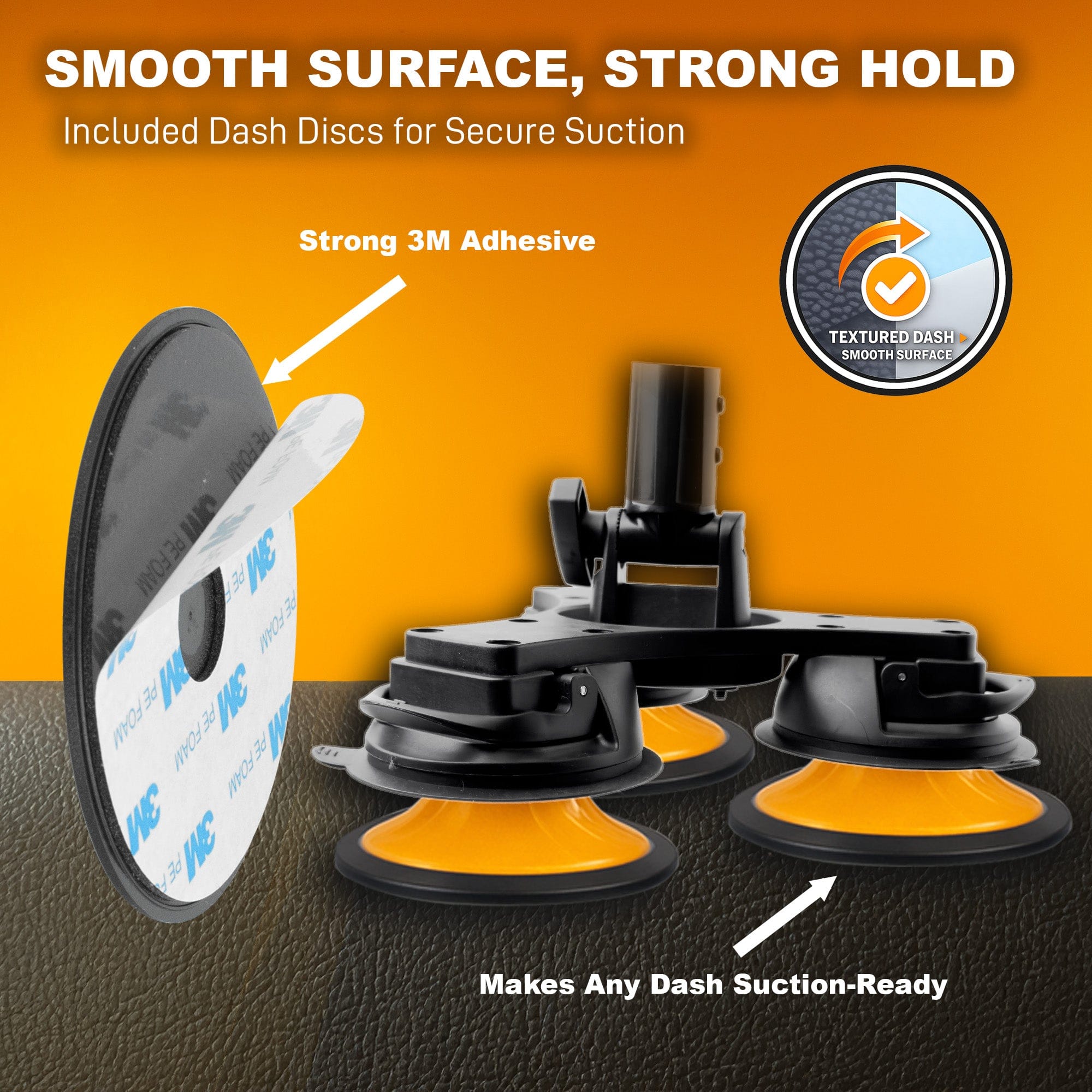 iBOLT 22mm ExtendiBOLT Triple Suction Cup Mount