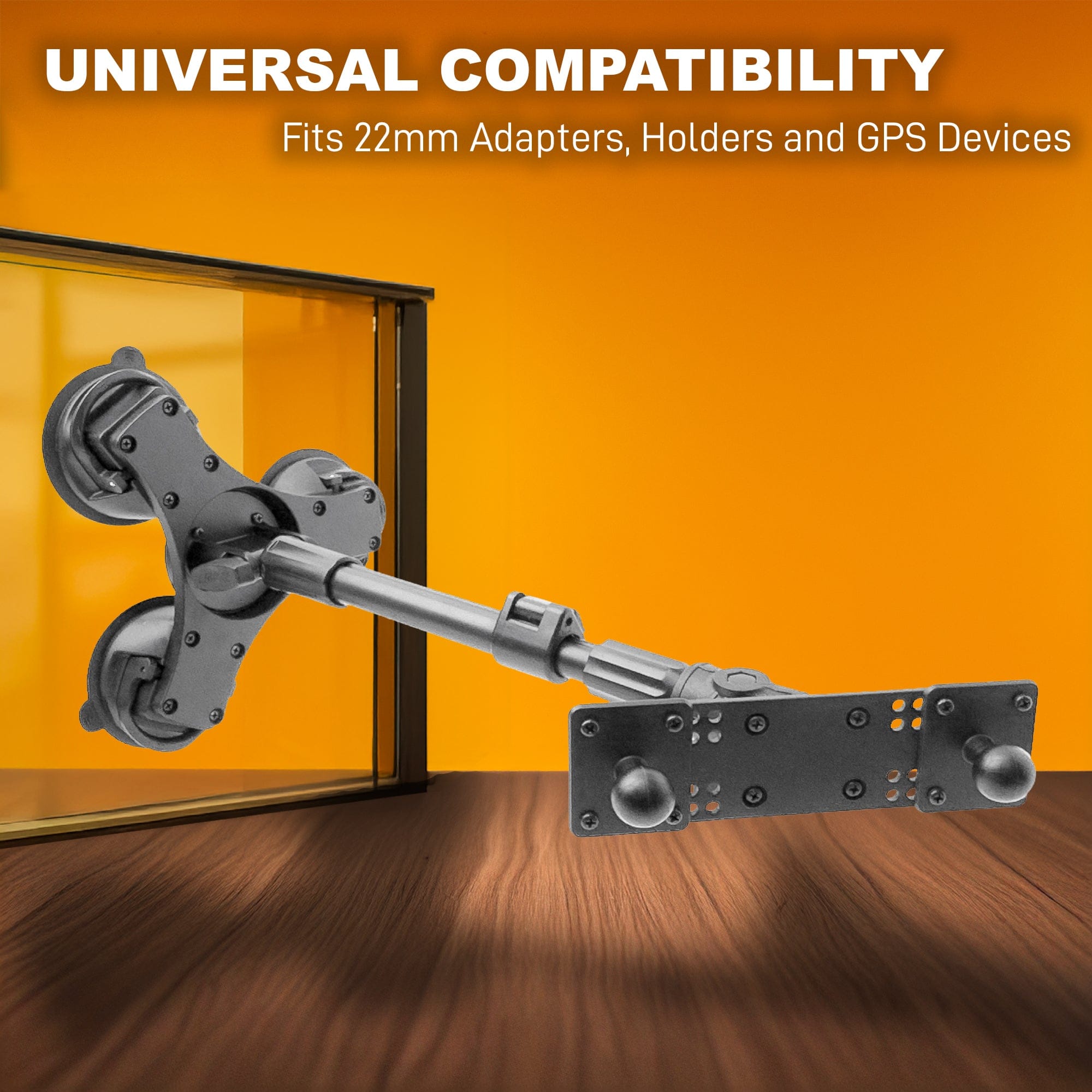 iBOLT 22mm ExtendiBOLT Triple Suction Cup Mount
