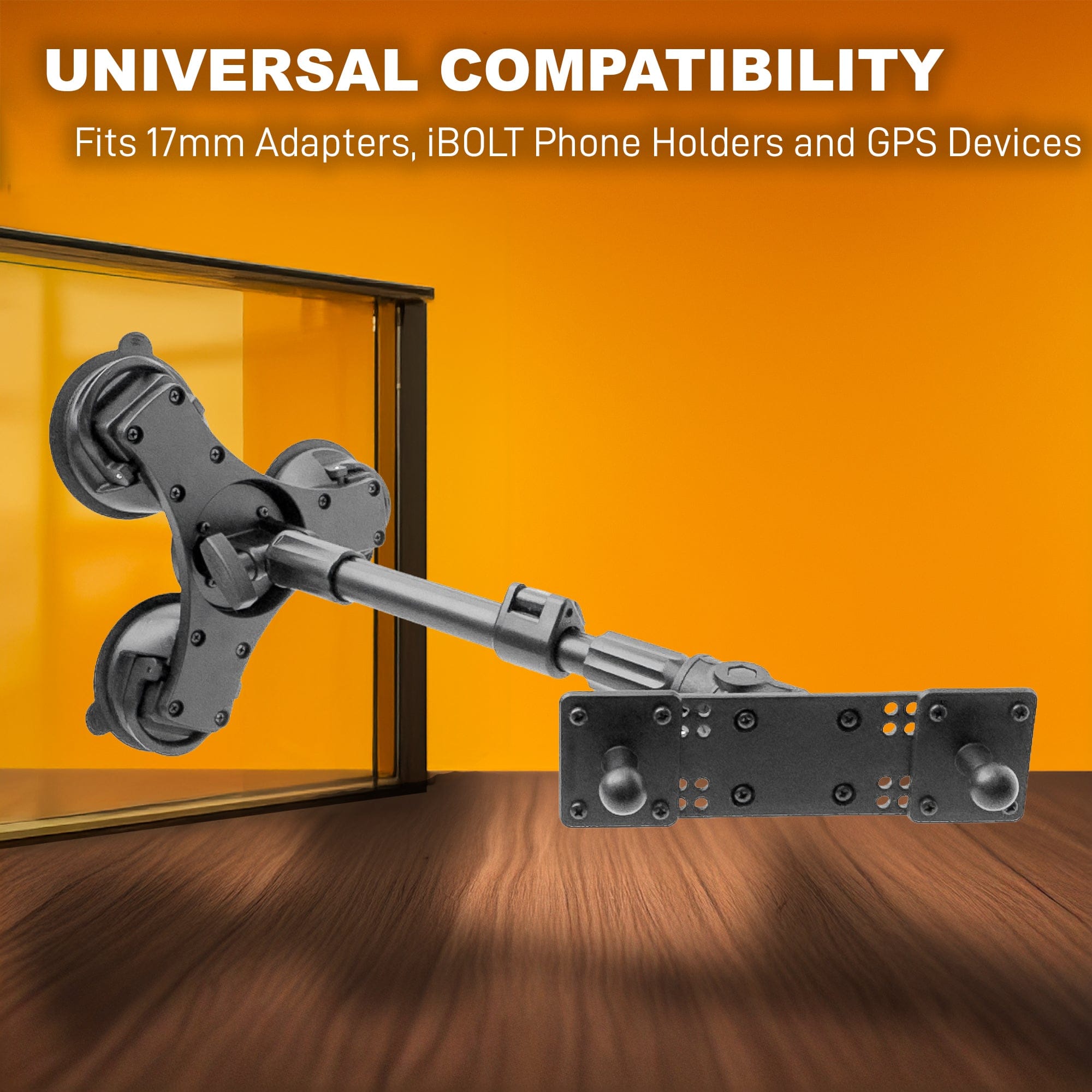 iBOLT Mounts iBOLT 17mm ExtendiBOLT Triple Suction Cup Mount