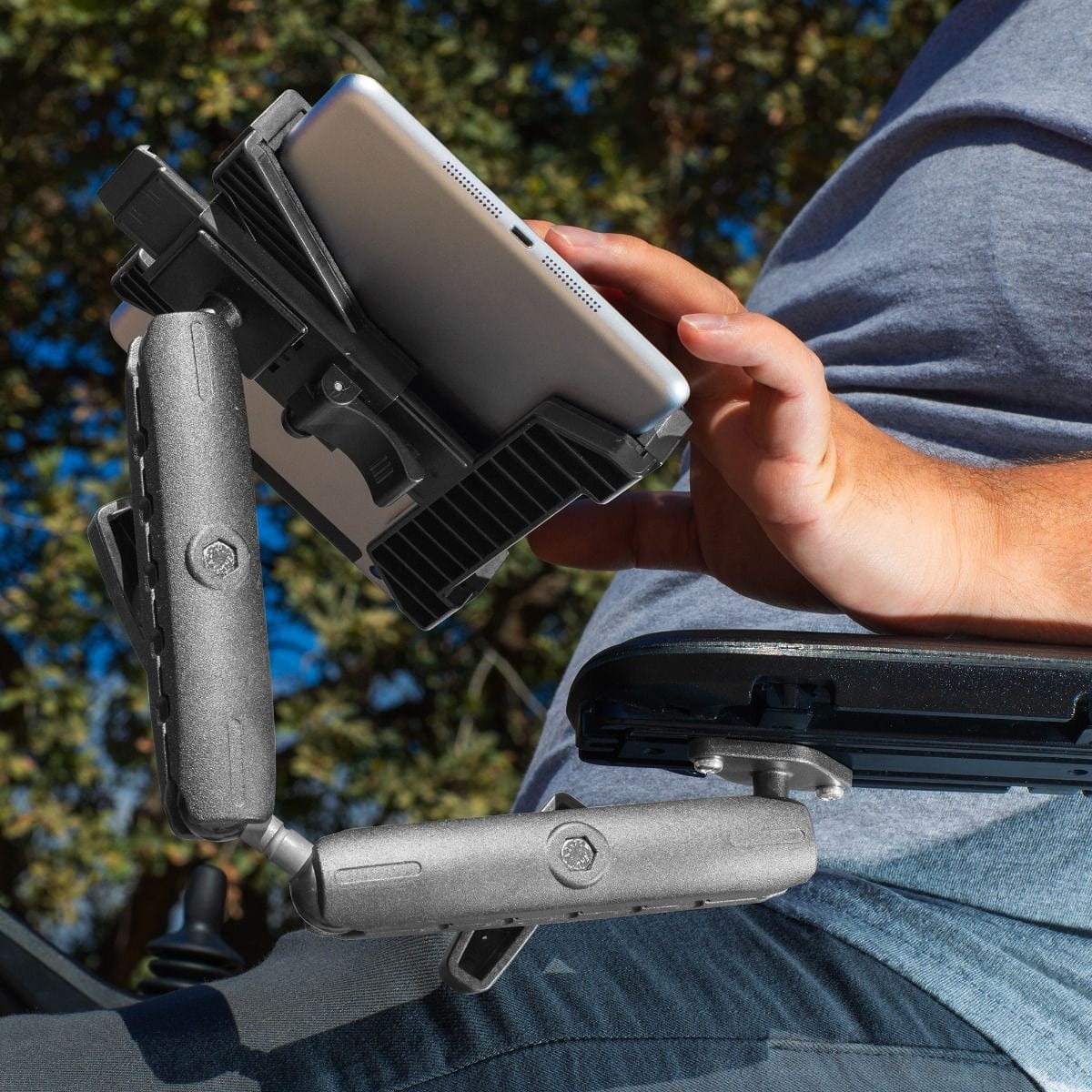 iBOLT Mounts iBOLT AccessiBOLT ArmTrack- for Wheelchairs, Rehab Chairs, and Mobility Devices with a Track System