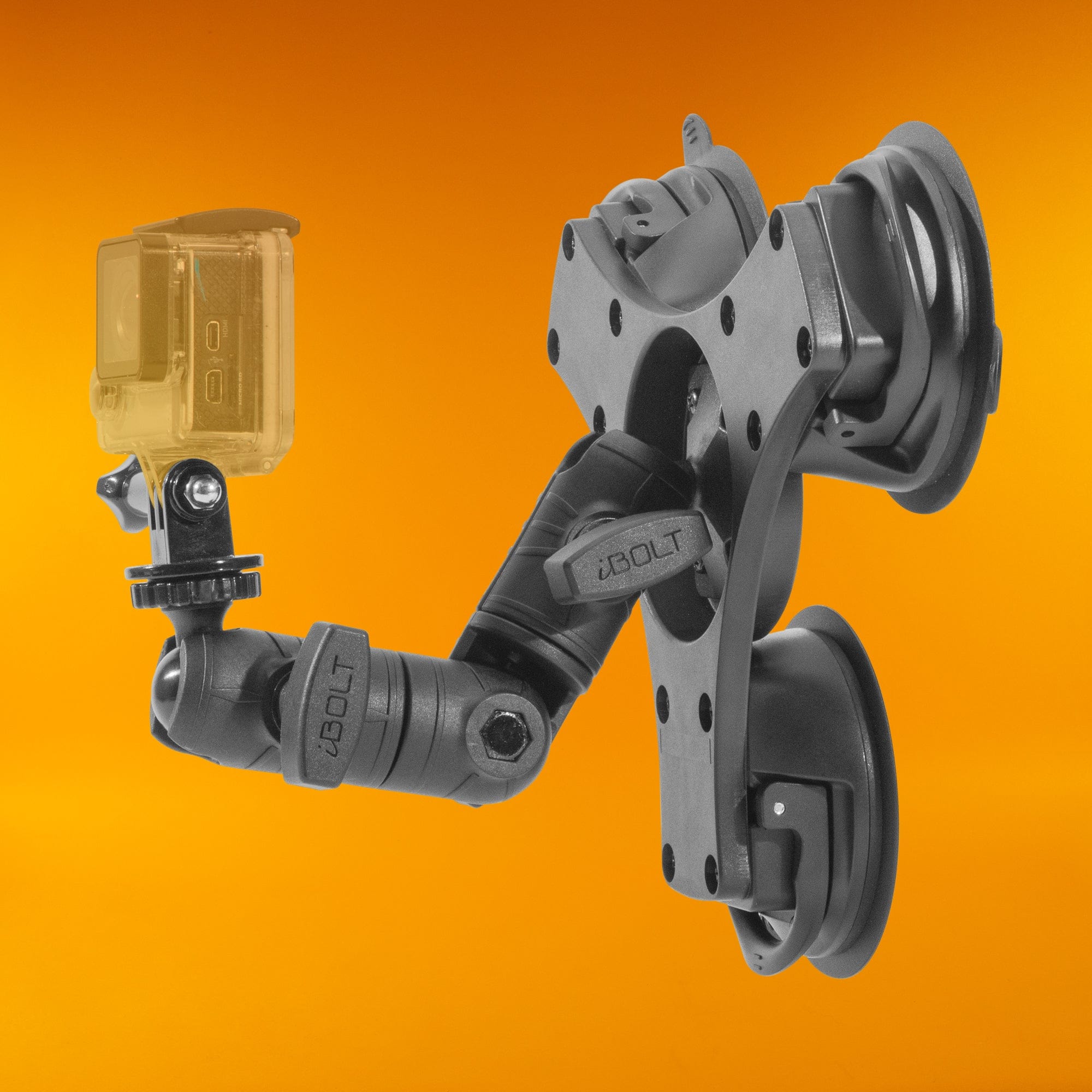 iBOLT Mounts iBOLT Action Camera IncrediBOLT 360 Heavy Duty Triple Suction Cup Mount
