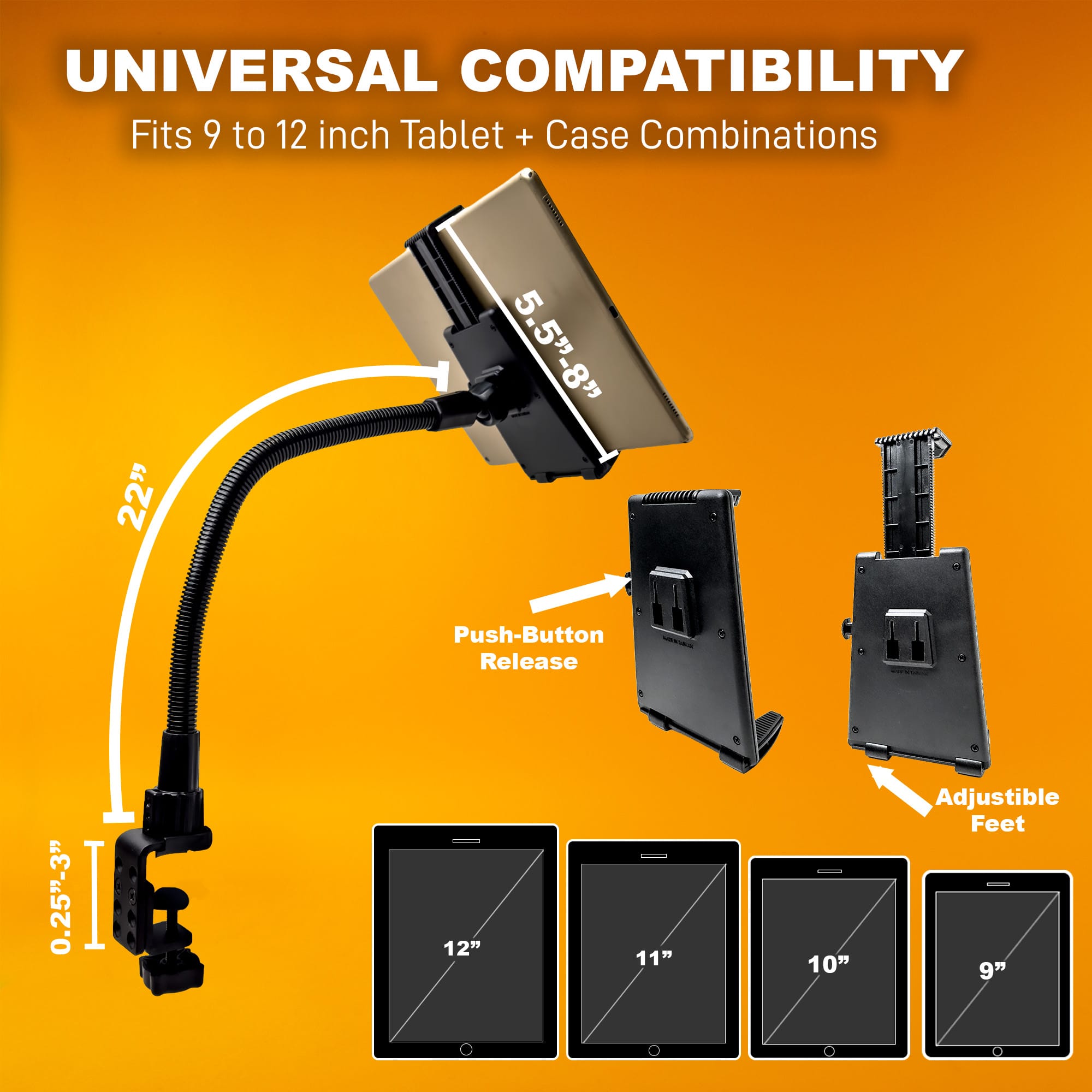 iBOLT Mounts iBOLT ComfortiBOLT Bedside Mount Kit – Tablet & Phone Holder