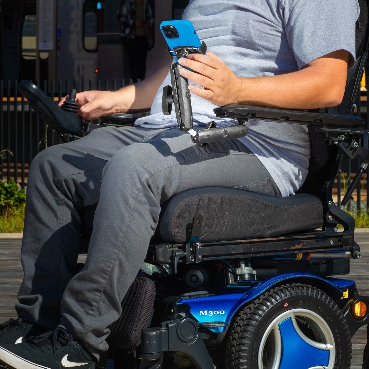 iBOLT Mounts iBOLT miniProXL AccessiBOLT ArmTrack- for Wheelchairs, Rehab Chairs, and Mobility Devices with a Track System