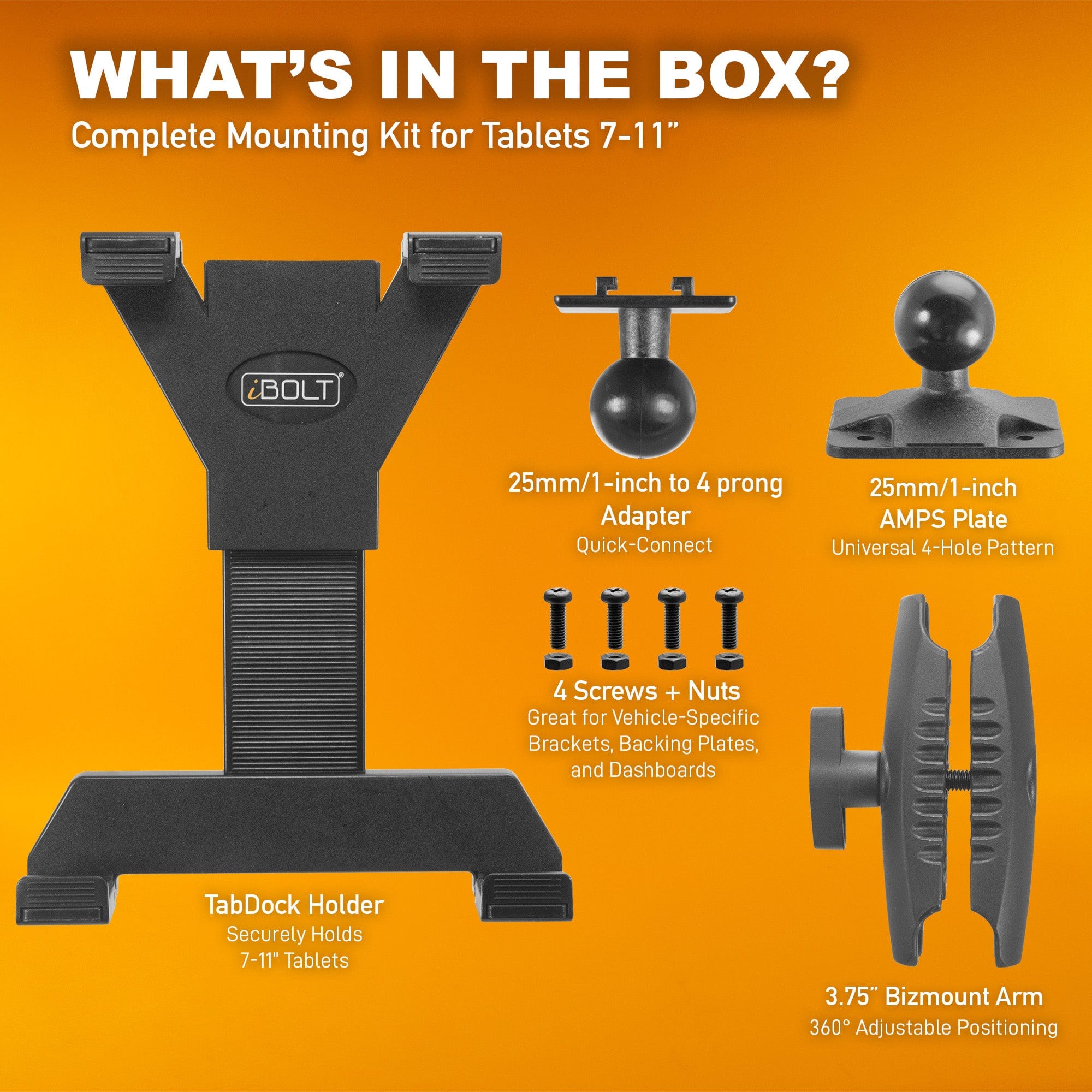 TabDock Bizmount AMPs for Heavy Duty Use | iBOLT Truck ELD Mount