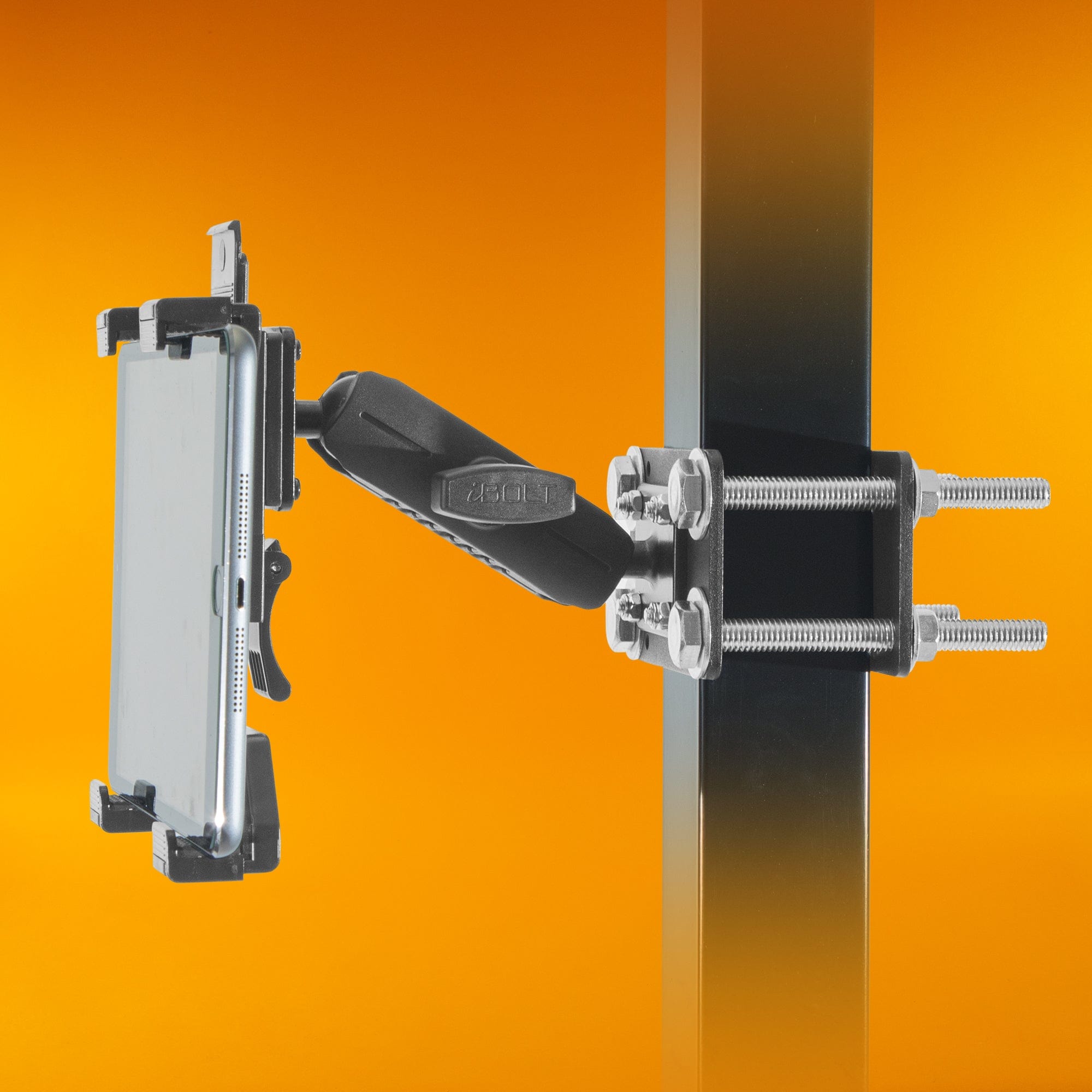iBOLT Mounts iBOLT TabDock Bizmount Pillar Mount- Heavy Duty Forklift Tablet Mount for Warehouse Vehicles and 7-10 inch Tablets