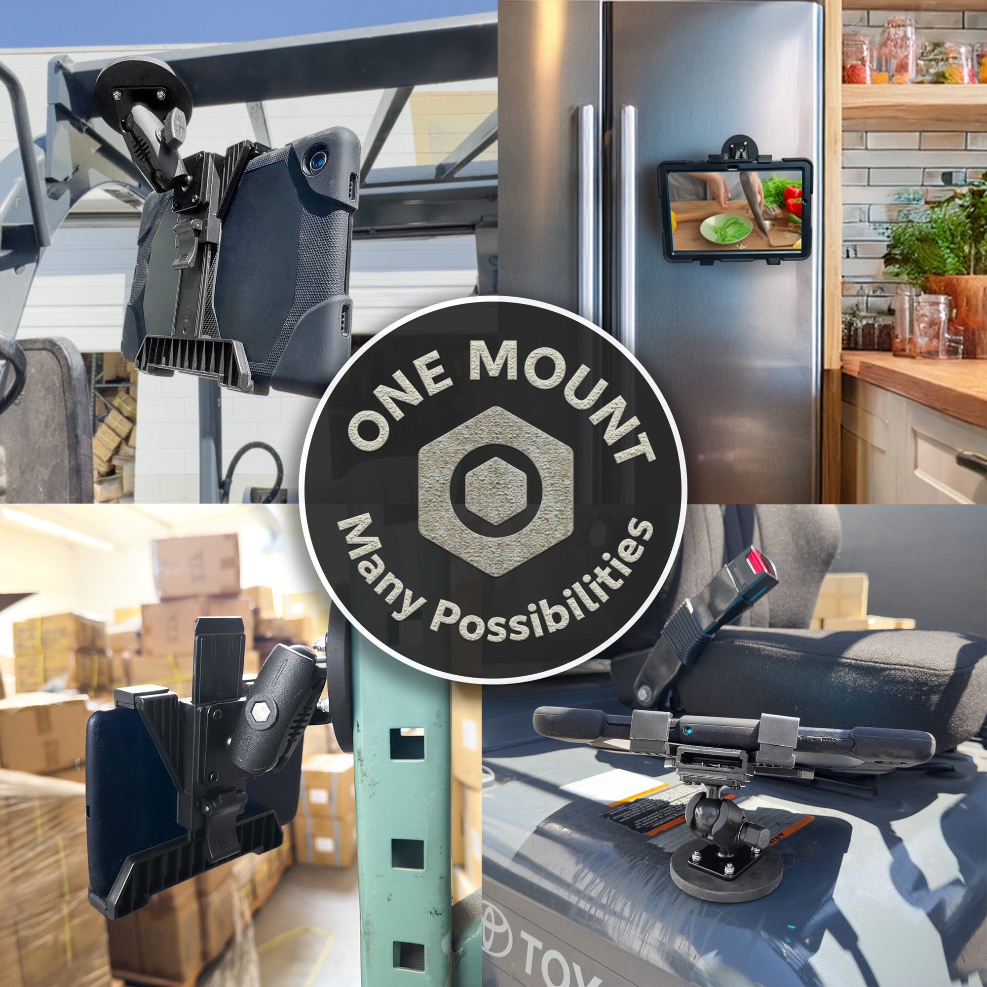 iBOLT Mounts iBOLT TabDock MagDock 360 Magnetic Tablet Mount – Heavy-Duty Forklift & Warehouse Holder