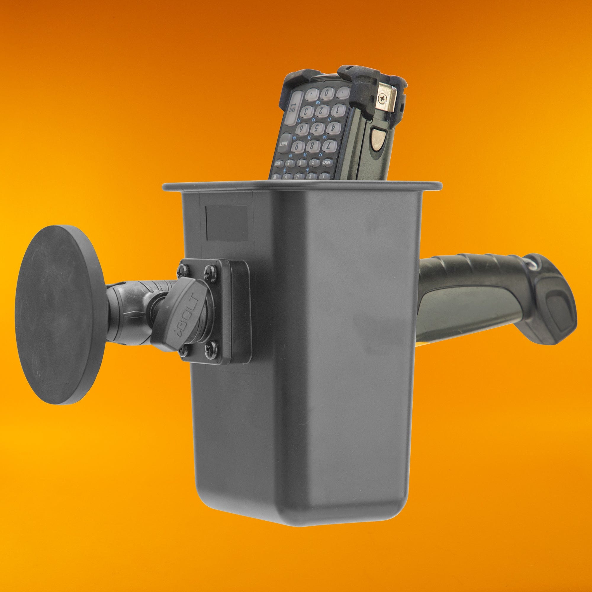 iBOLT Mounts iBOLT XL Barcode Scanner Magnetic Mount – Heavy-Duty 88mm Magnetic Base for Warehouse Vehicles, Inventory Management & Material Handling