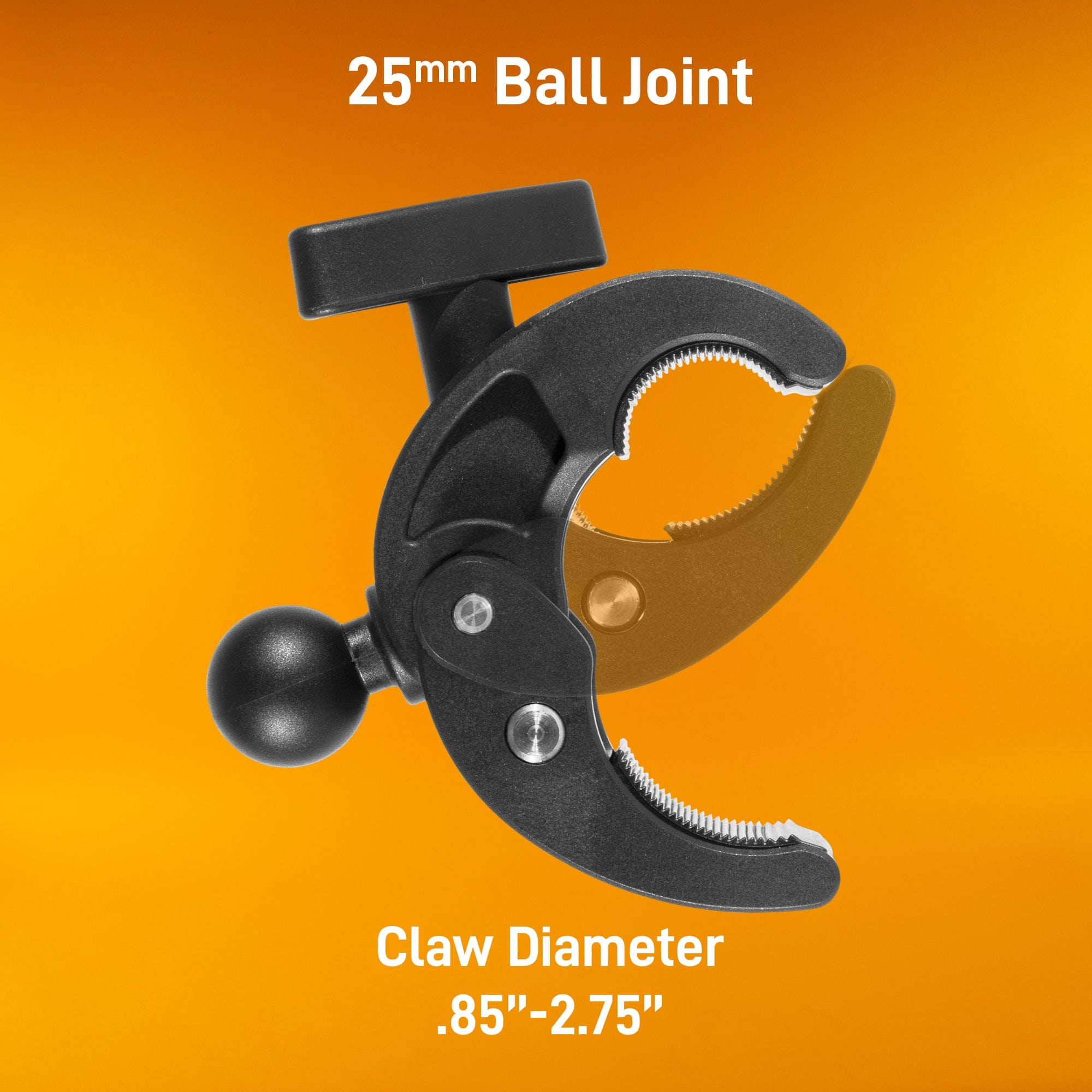 iBOLT™25mm / 1 inch Ball to Clamp Post / Pole / Handlebar Mount