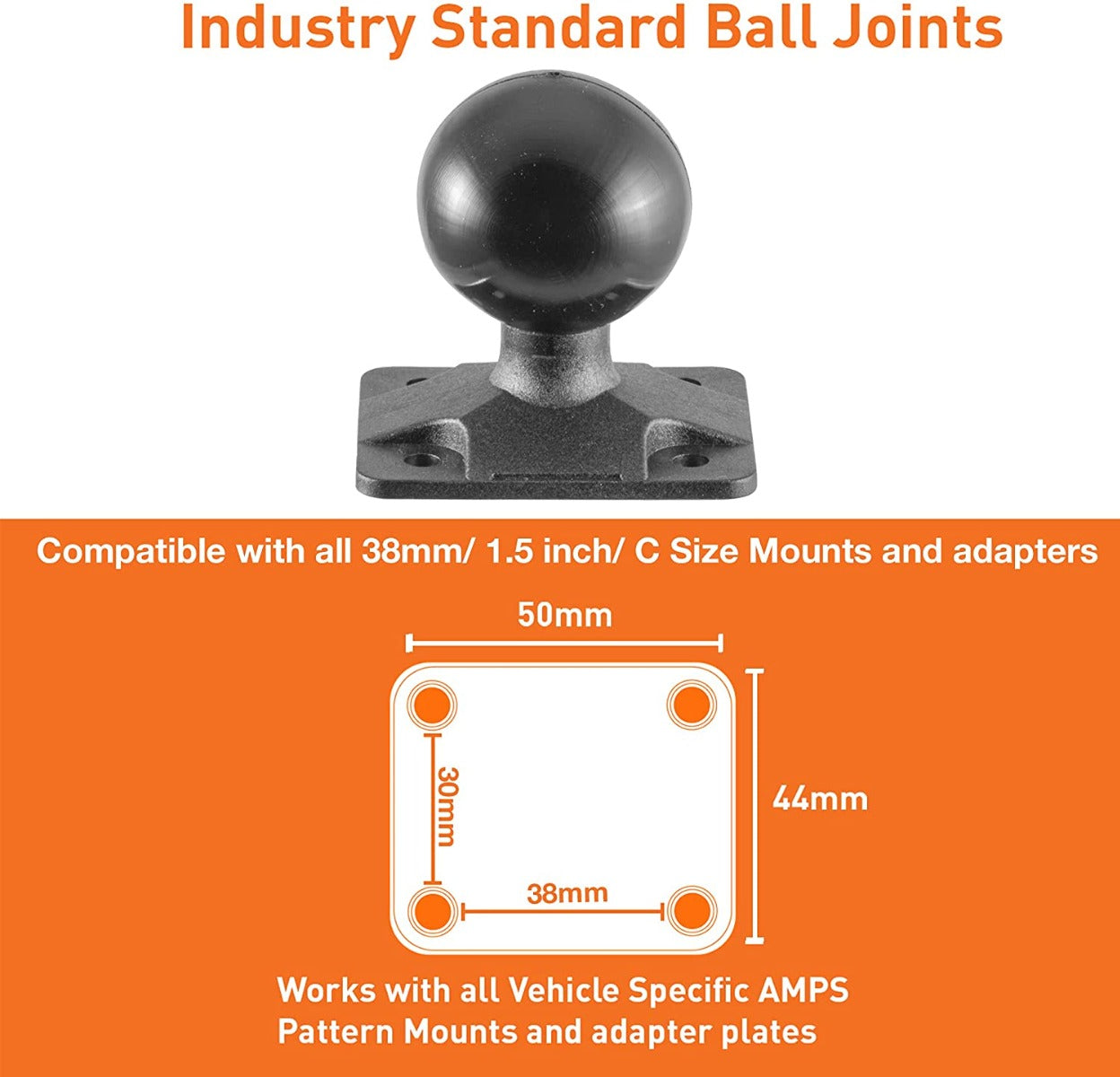 iBOLT™ 38mm / 1.5 inch Composite AMPS Adapter Plate