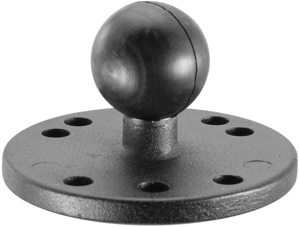 iBOLT 17mm Dual Ball to Round Metal AMPs Drill Base Mount for Garmin GPS and iBOLT Phone Holders