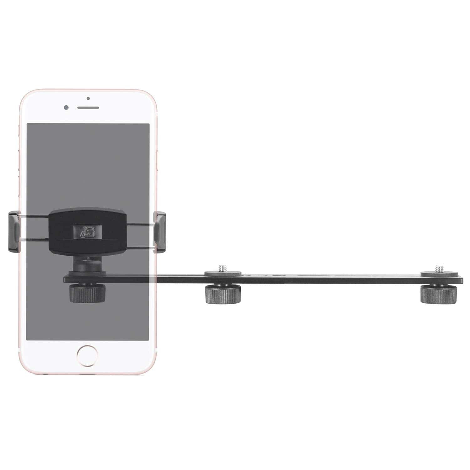 iBOLT Mounts 3 Camera Slide Bar with Phone Holder - 10 inch
