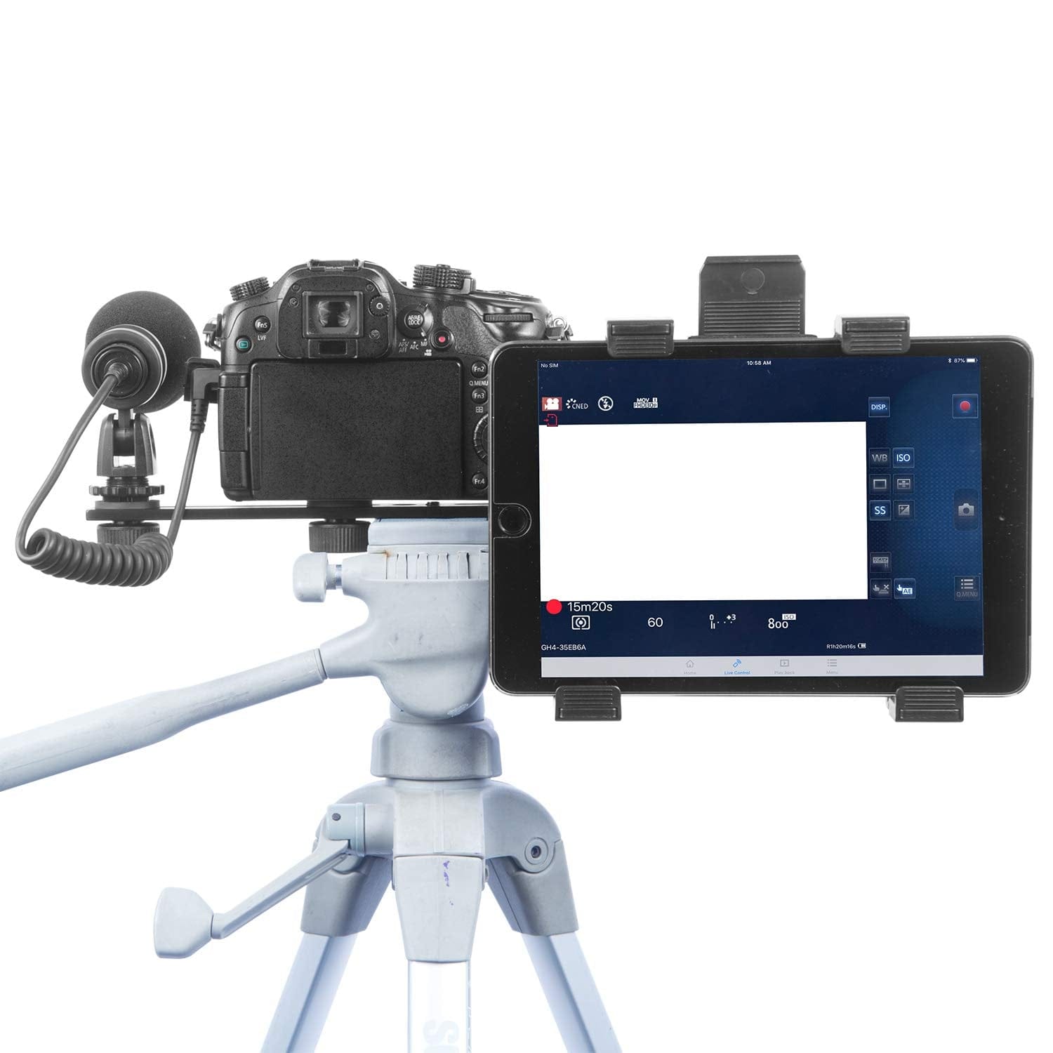 iBOLT Mounts 3 Camera Slide Bar with Tablet Holder - 10 inch