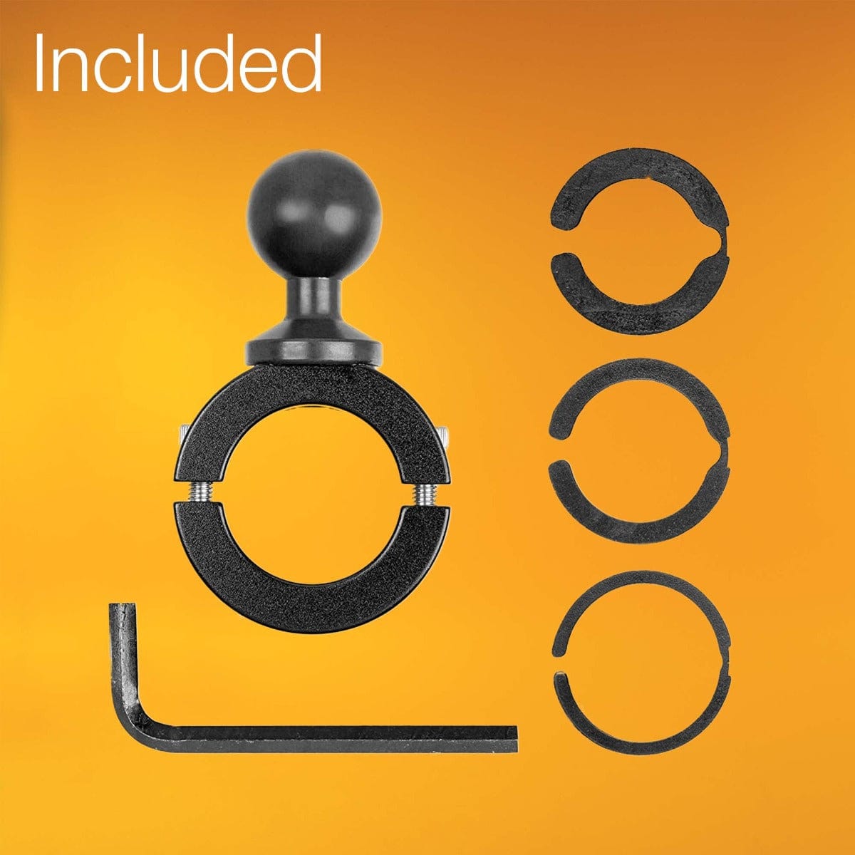 iBOLT Mounts iBOLT™ 1 inch / 25mm Aluminum Motorcycle / Bicycle Handlebar, Pole, Post mount