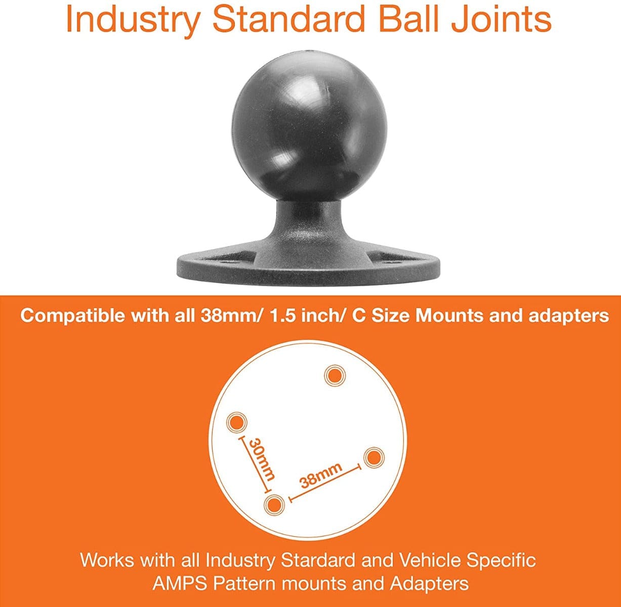 iBOLT Mounts iBOLT™ 38mm / 1.5 inch Composite AMPS Round Adapter Plate