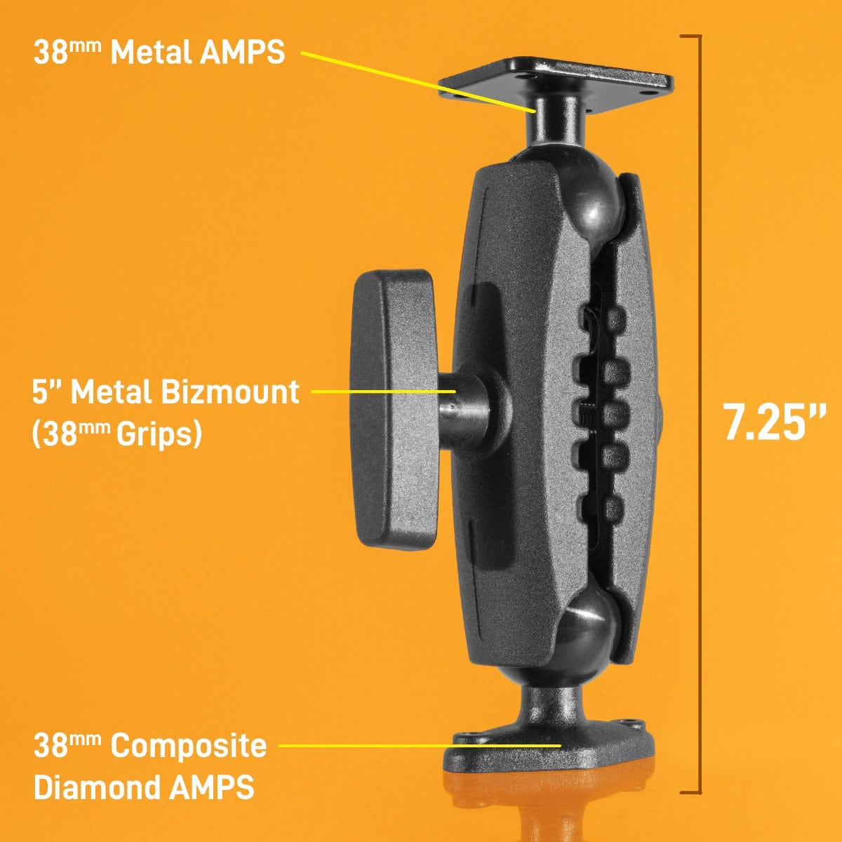 iBOLT Mounts iBOLT™ 38mm / 1.5 inch Metal AMPS to Composite Diamond AMPS Drill Base Mount
