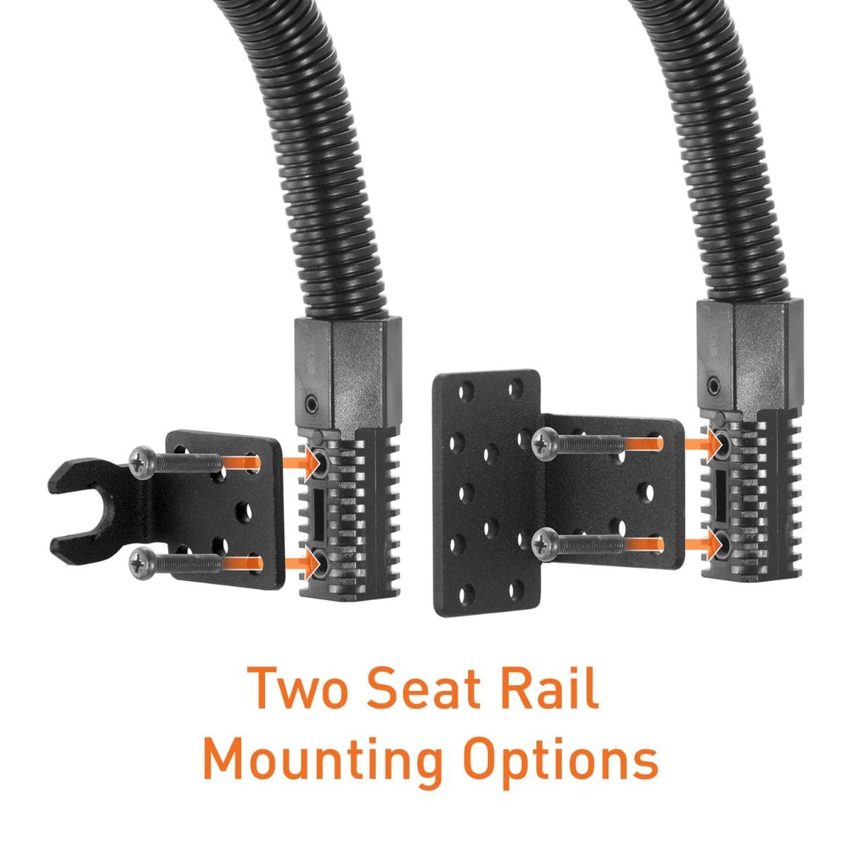 iBOLT Mounts iBOLT™ IncrediBOLT™ Flexpro Heavy Duty Seat Rail Mount w/ 4.25 inch arm & AMPS Plate Adapter