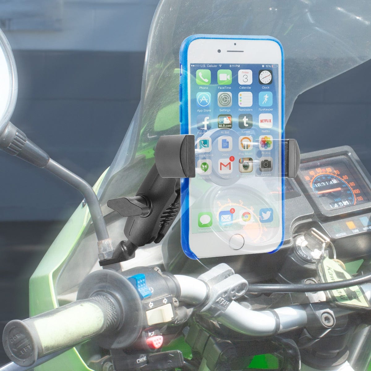 iBOLT Mounts iBOLT Moto-Vise™ Bizmount™ Heavy Duty 9mm Bolt mount for Motorcycles mirror frames