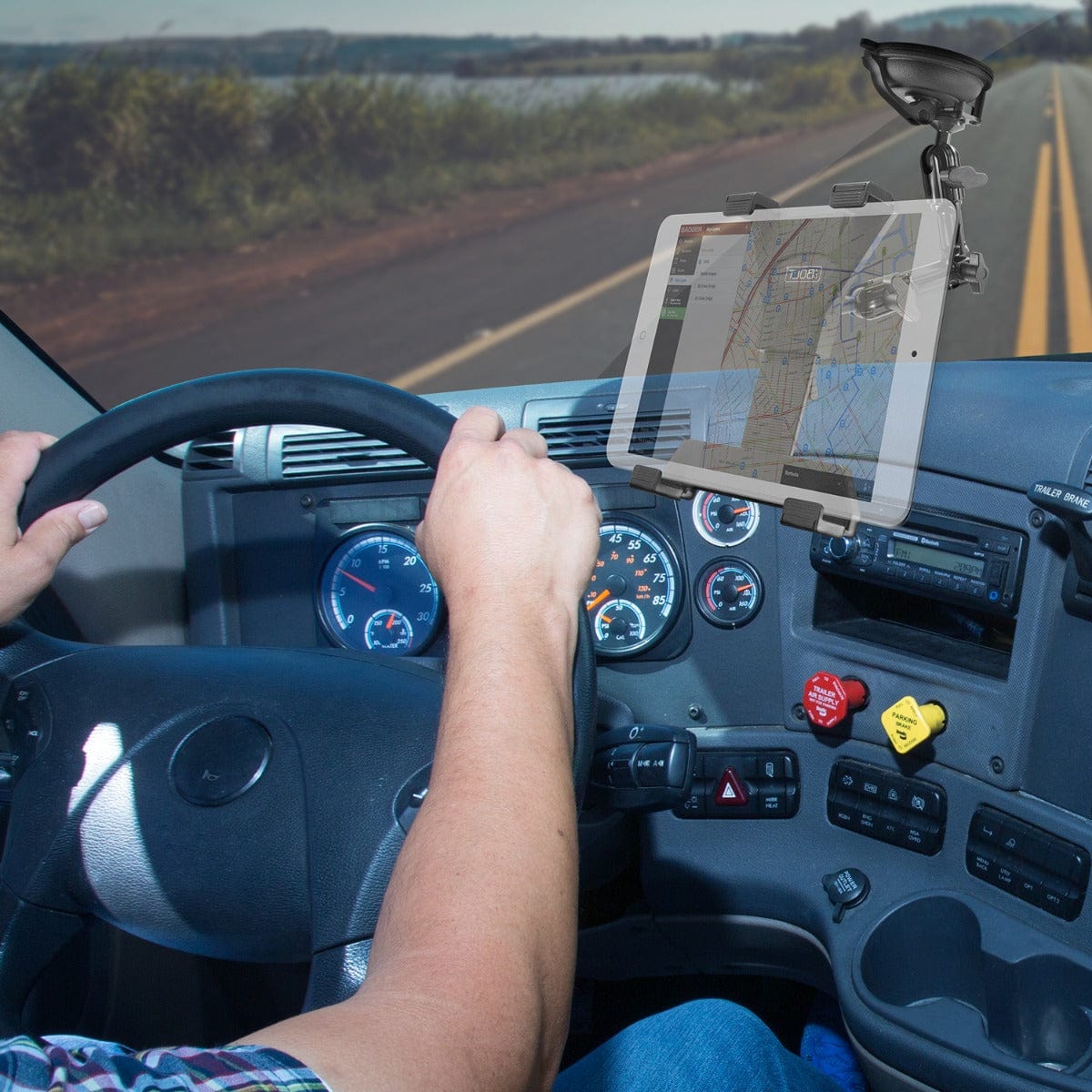 iBOLT Mounts iBOLT TabDock™ FixedPro 360 Suction- Heavy Duty Metal 8" Multi-Angle Suction Cup Mount for All 7" - 10" Tablets