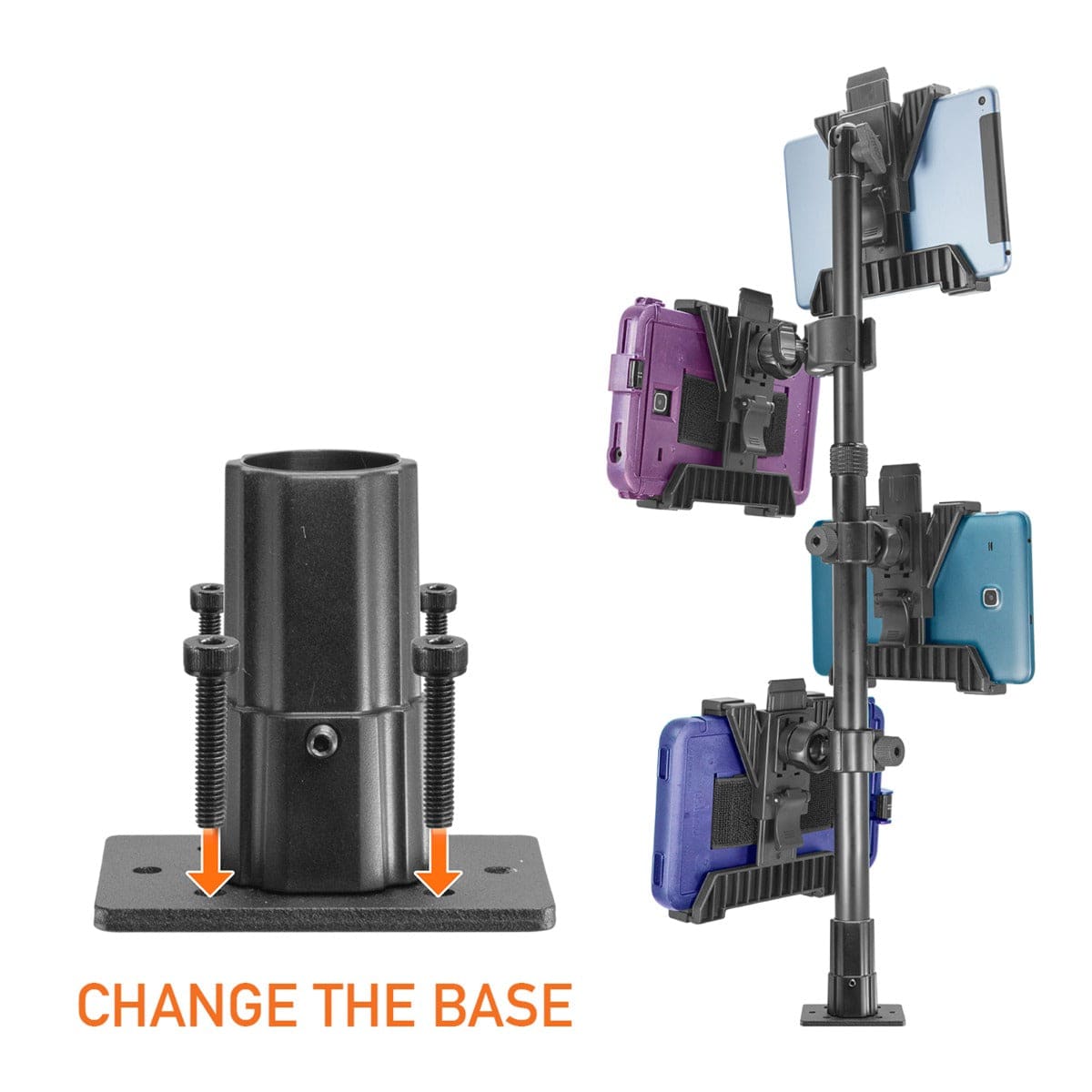 iBOLT Mounts iBOLT Tablet Tower- TabDock™ POS Clamp Mount - with 4 Tablet Holders