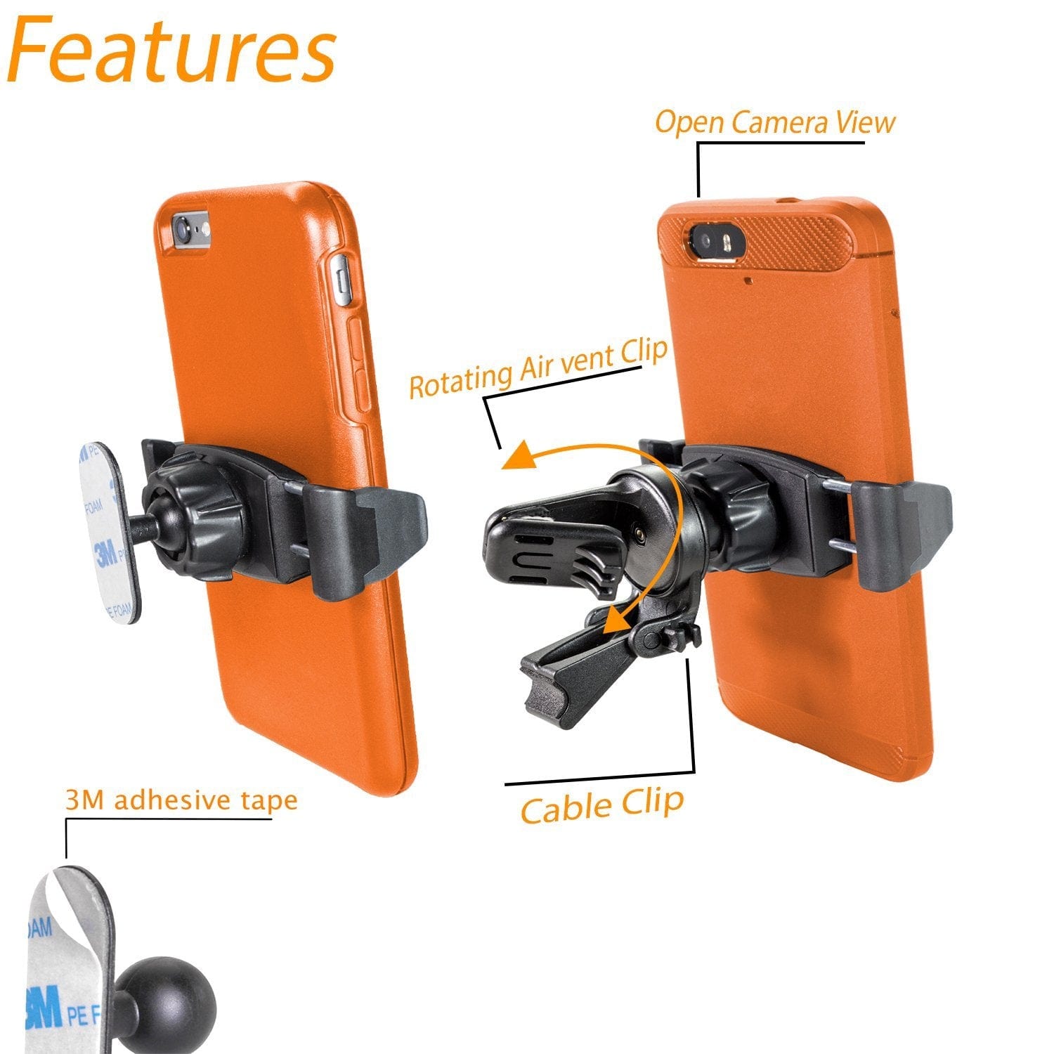 iBOLT Mounts miniProXL™ Vent Kit for all Smartphones
