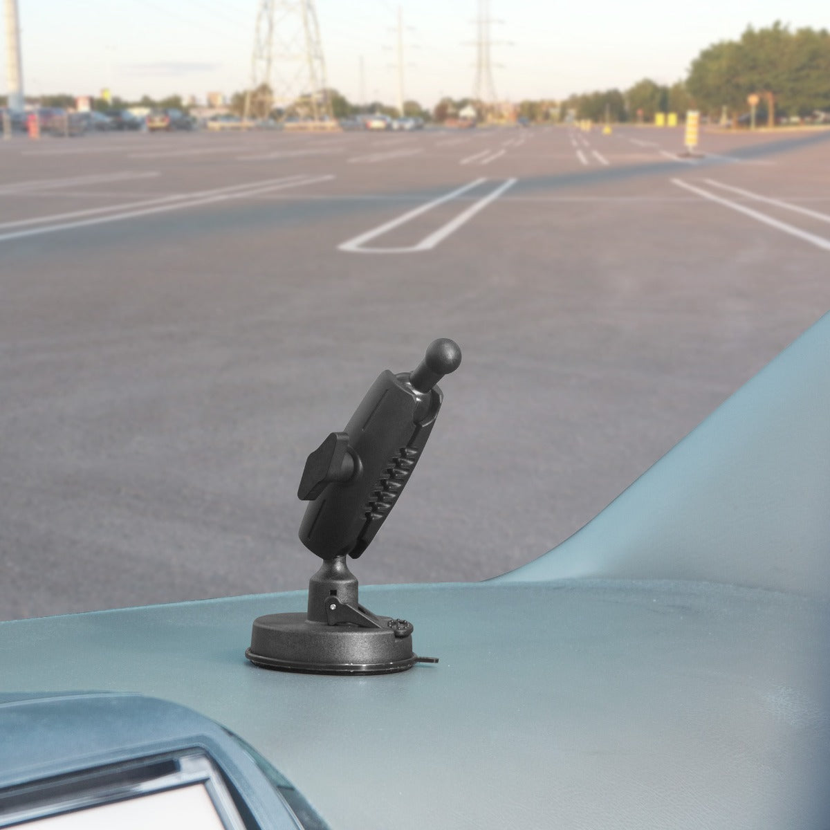 iBOLT 17mm Dual Ball to “Sticky” Suction Cup Mount Base compatible w/ Garmin GPS and iBOLT Phone Holders
