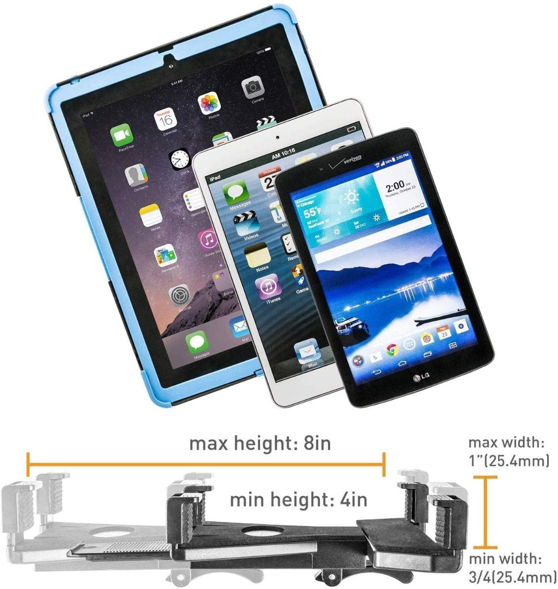 iBOLT Tablet Tower- TabDock™ POS Clamp Mount - with 4 Tablet Holders