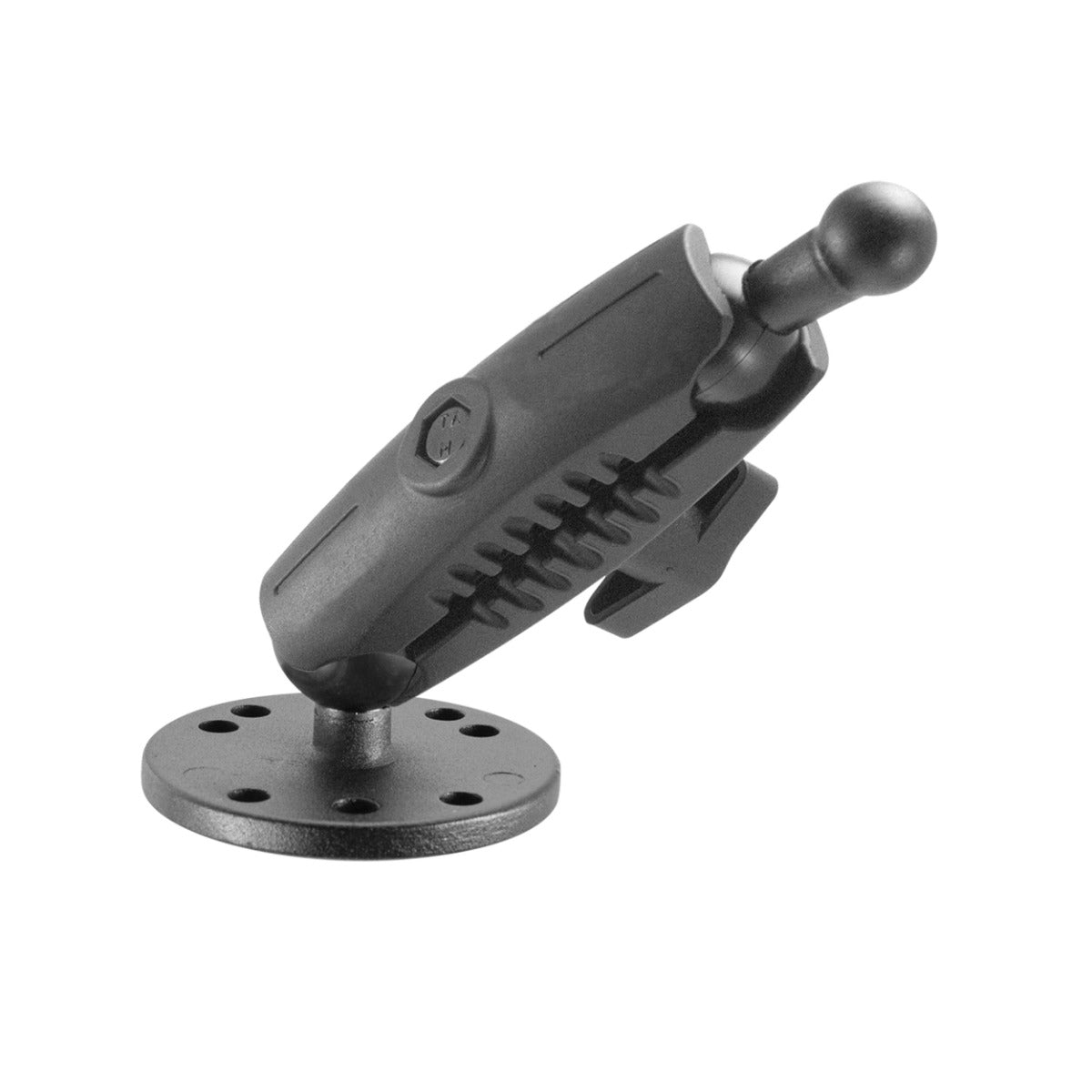 iBOLT 17mm Dual Ball to Round Metal AMPs Drill Base Mount for Garmin GPS and iBOLT Phone Holders