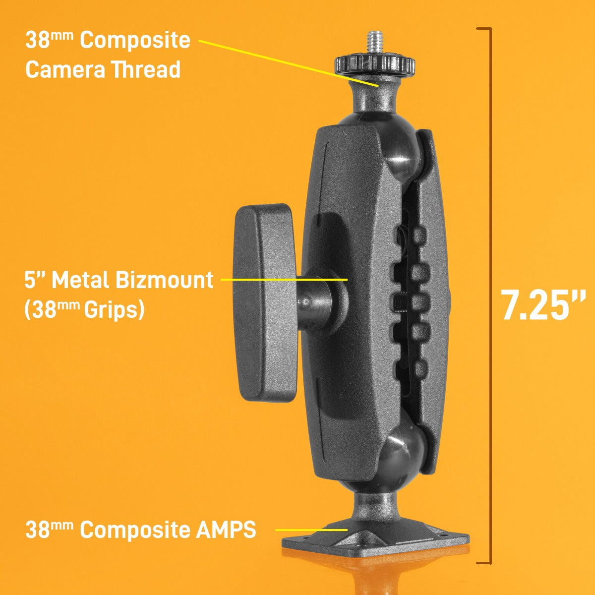 iBOLT™ 38mm / 1.5 inch Composite AMPS to ¼ 20” Camera Screw Mount
